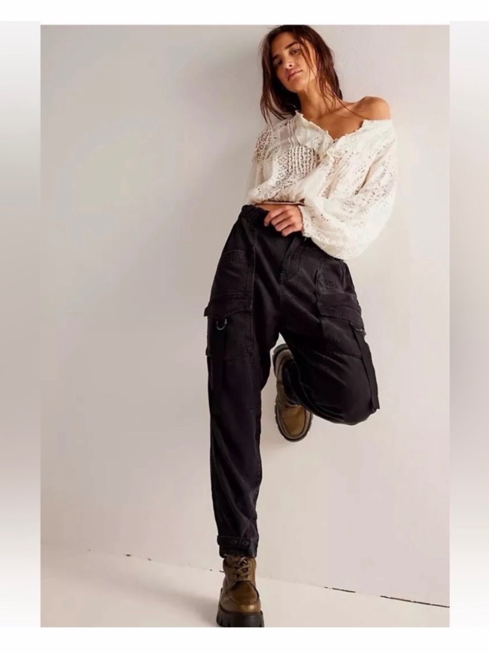 We The Free Cargo Jogger Utility Pants in Black